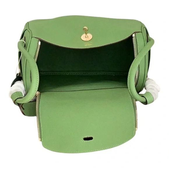 New Fruit Green Leather Women's Shoulder Hand Bag 26CM With Dust Cover And Box